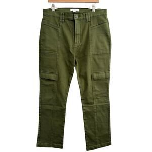 Sundance Green Cargo Pants Women's Size 32x29 Straight Leg Minimal Casual